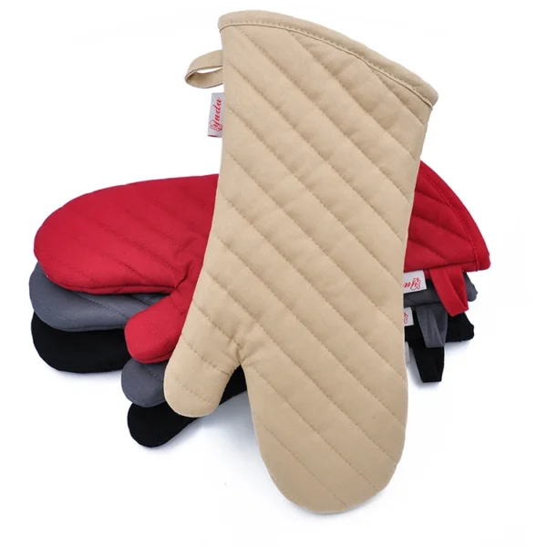 Home kitchen accessories cotton heat proof oven bbq mitts glove