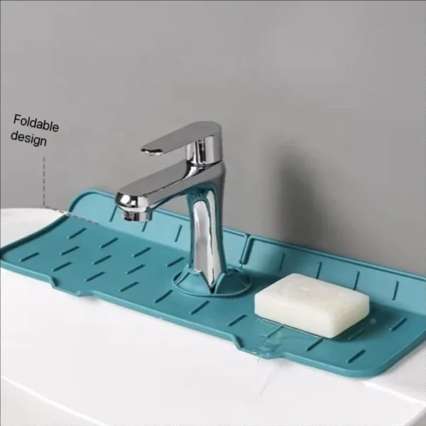 Custom Kitchen Faucet Water Catcher Modern Waterproof Silicone Sink Mat Eco-Friendly Tray Pad Home Table Use New Model sponge