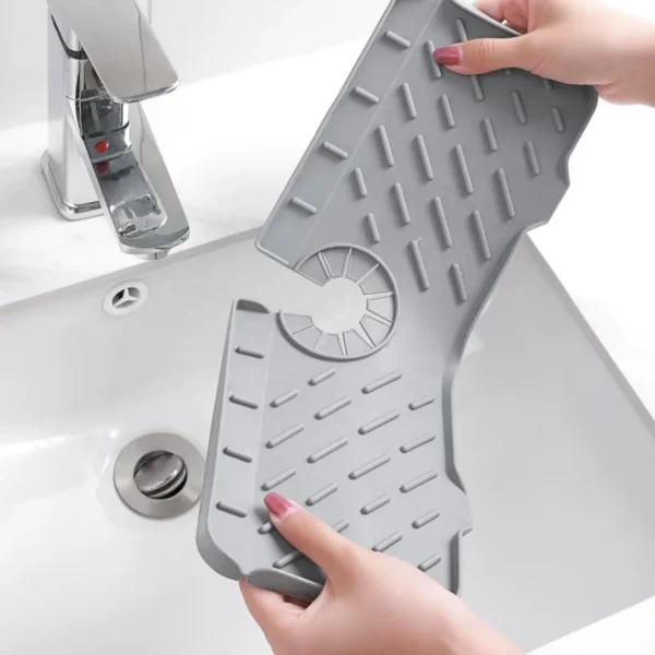 Custom Kitchen Faucet Water Catcher Modern Waterproof Silicone Sink Mat Eco-Friendly Tray Pad Home Table Use New Model sponge